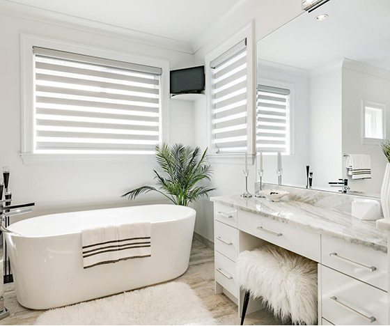 Bathroom with soaking tub