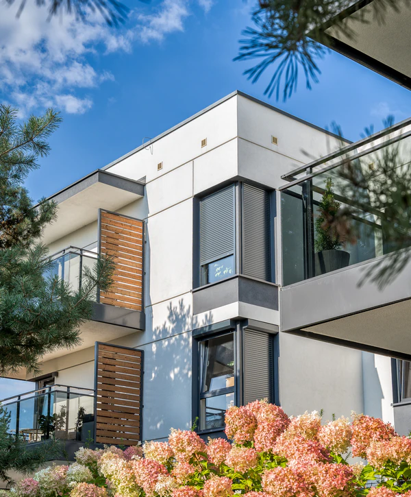 Exterior view of a modern residential property constructed by expert home builder companies in Yorkville, IL.