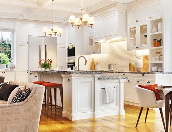 Open concept kitchen